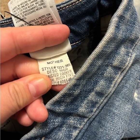 MOTHER Revolve High Waisted Looker Distressed Denim Jeans in High Five Size 27 - Picture 7 of 7